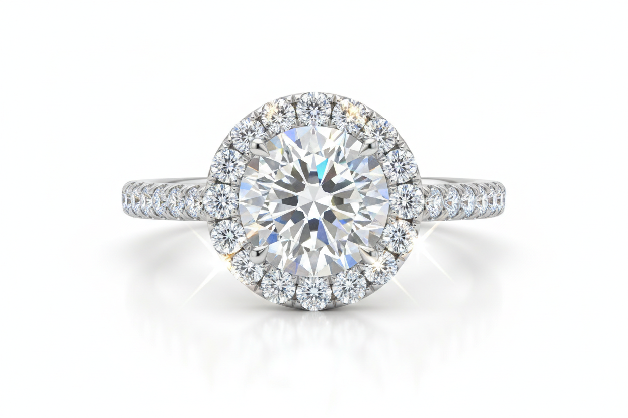 solitier diamond halo ting