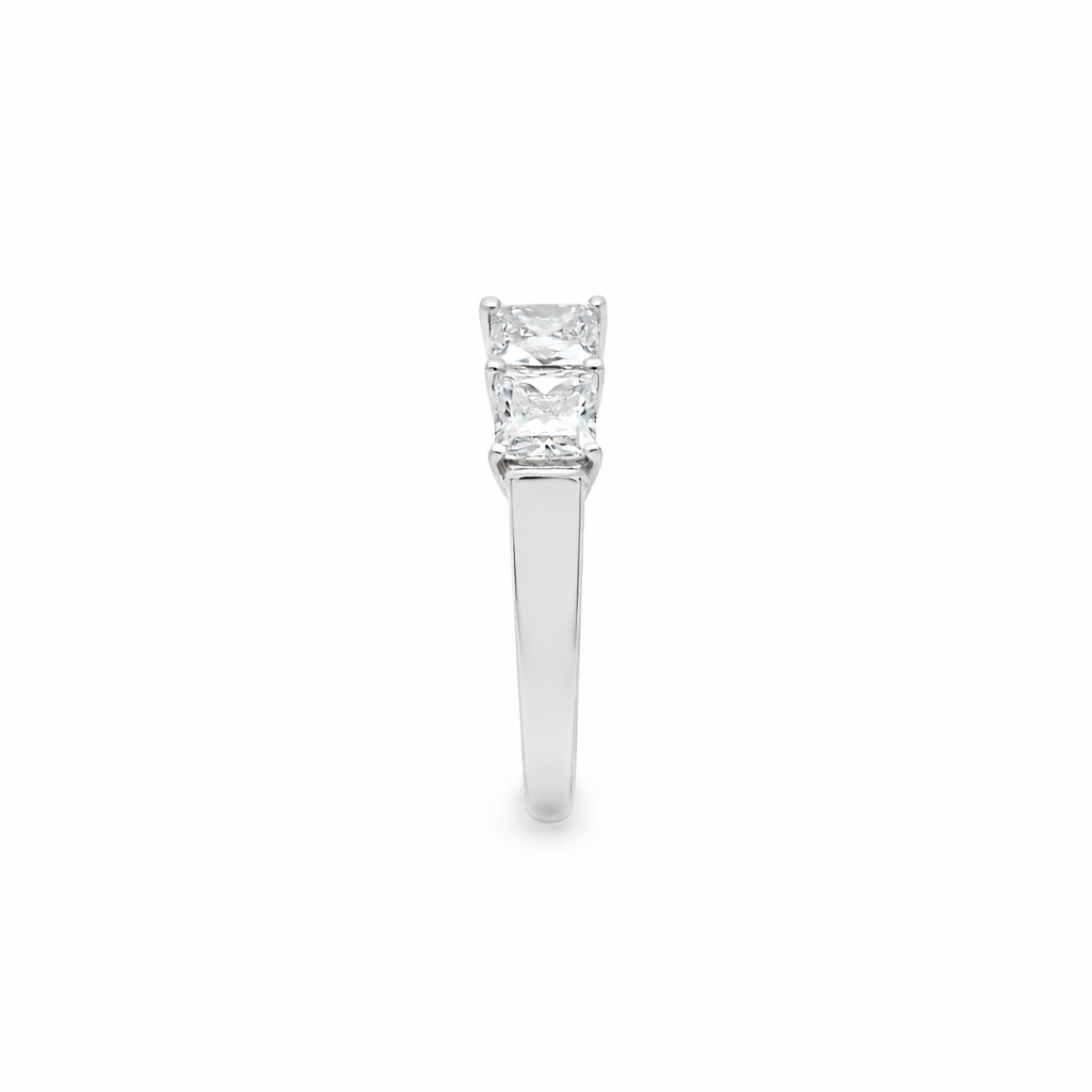 Princess Cut Half Eternity Ring