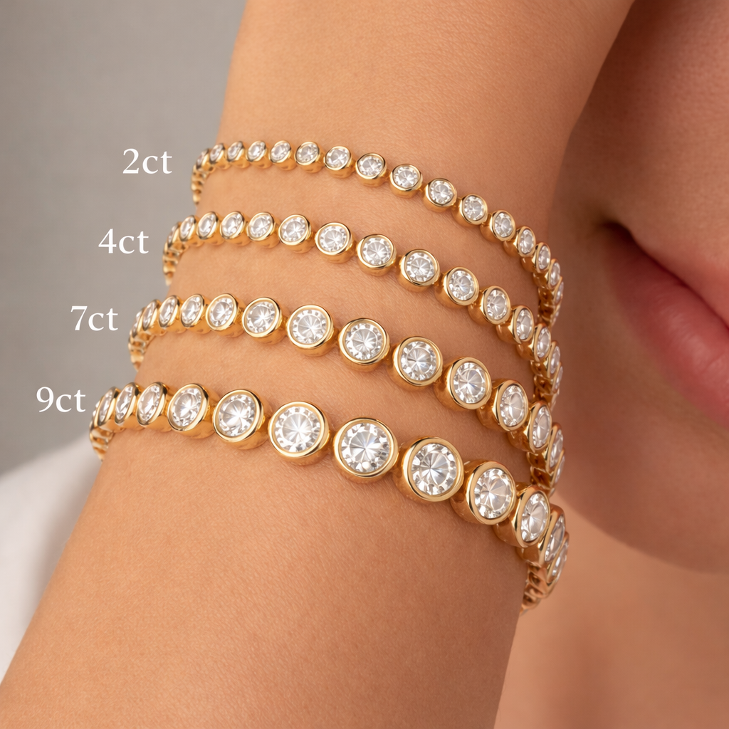 Classic Bezel Diamond Tennis Bracelet