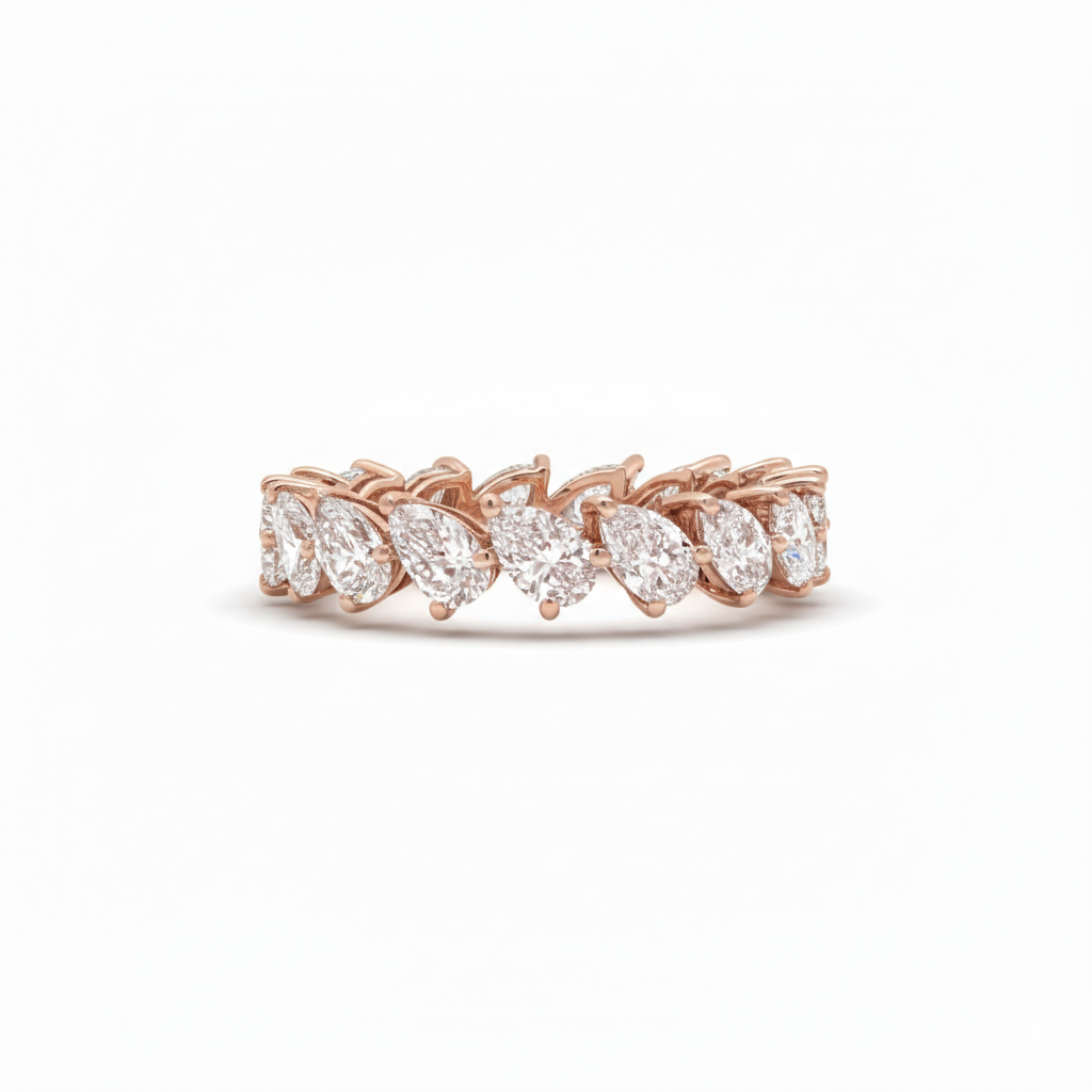 Pear Cut Eternity Ring