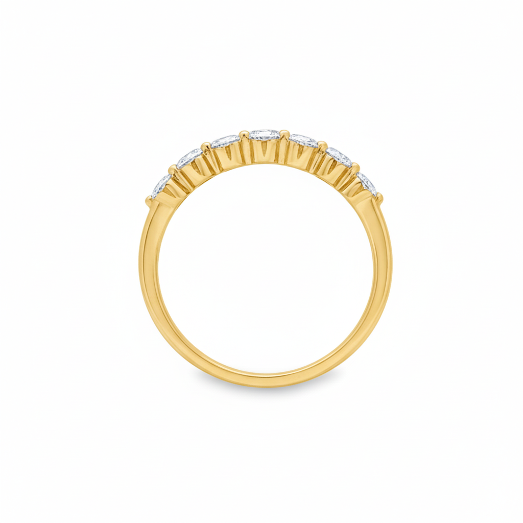 Oval Cut Half Eternity Ring