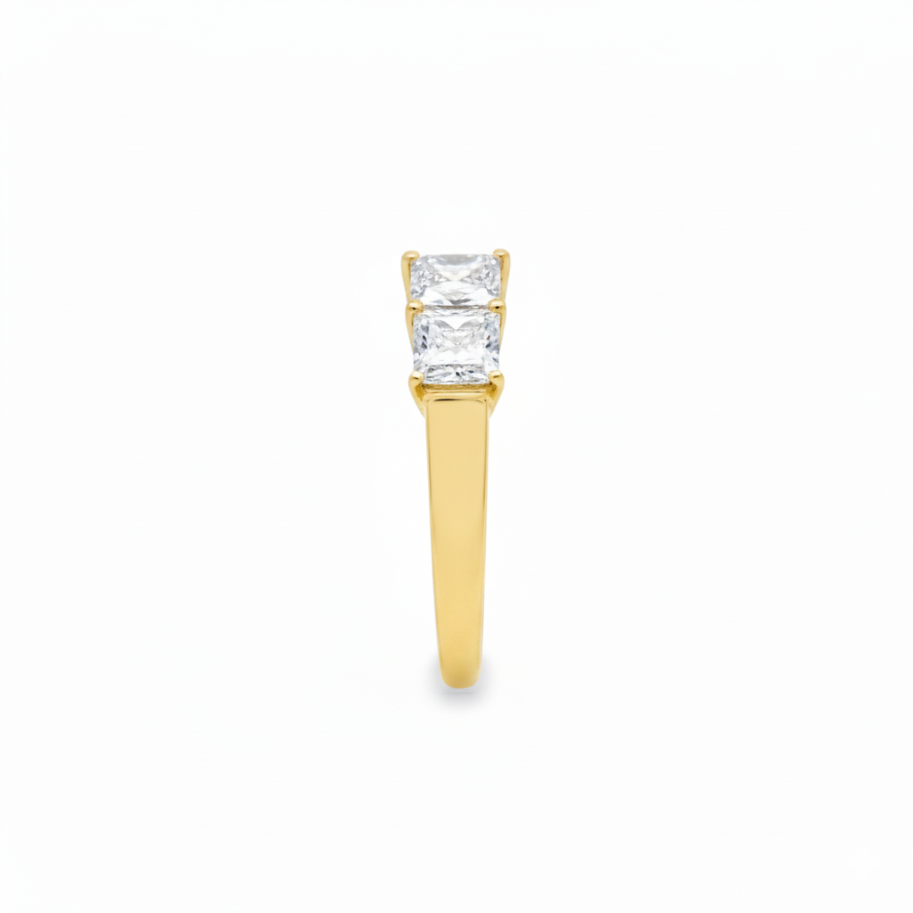 Princess Cut Half Eternity Ring