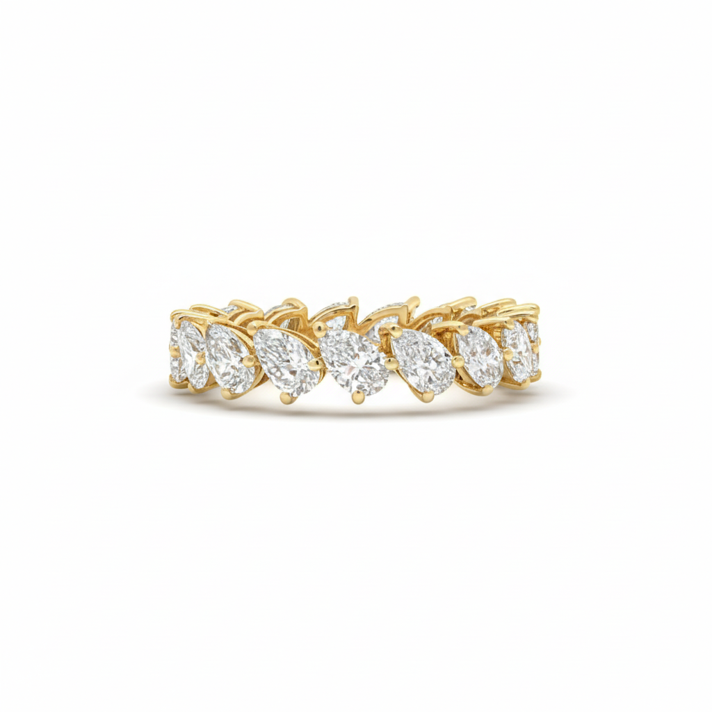 Pear Cut Eternity Ring