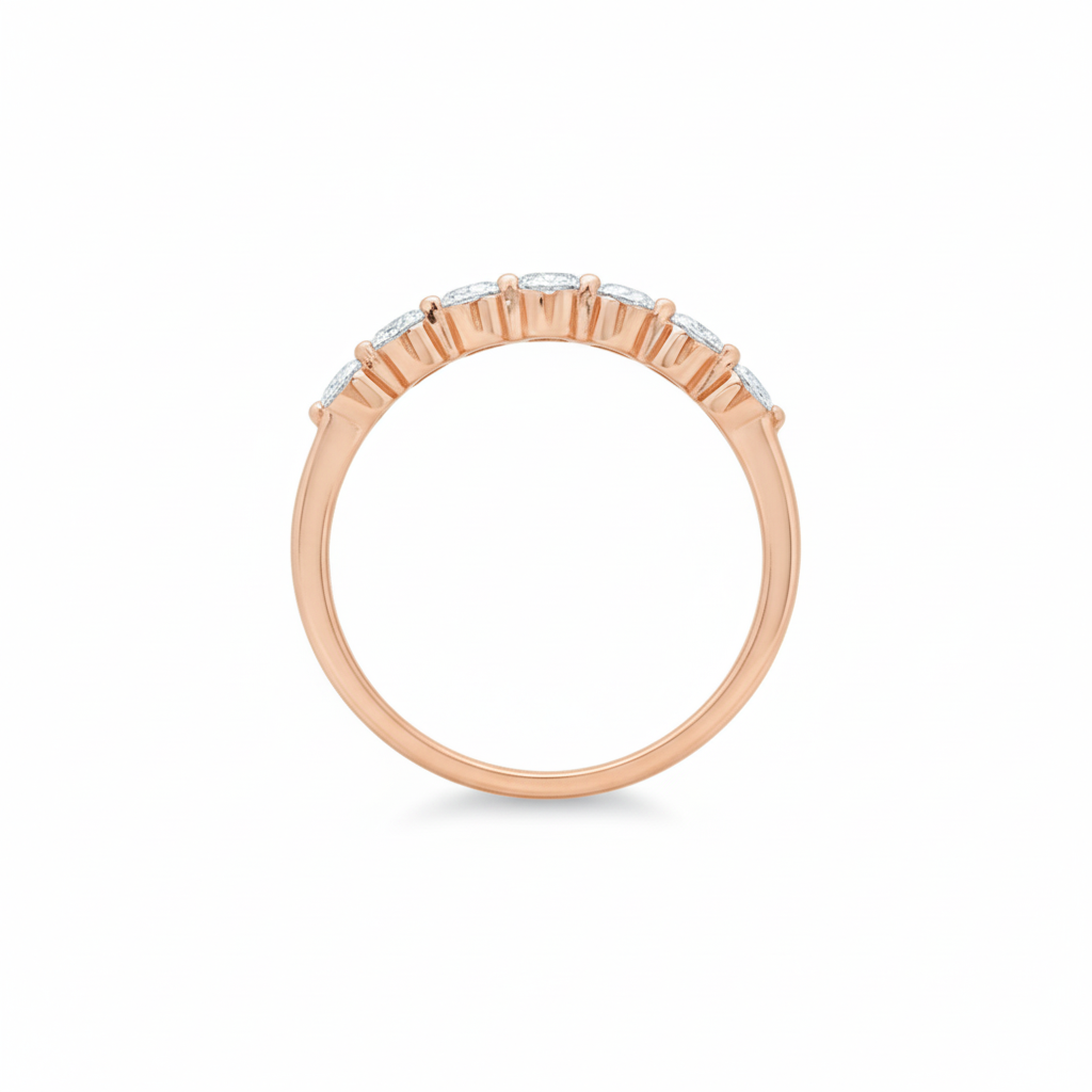 Oval Cut Half Eternity Ring
