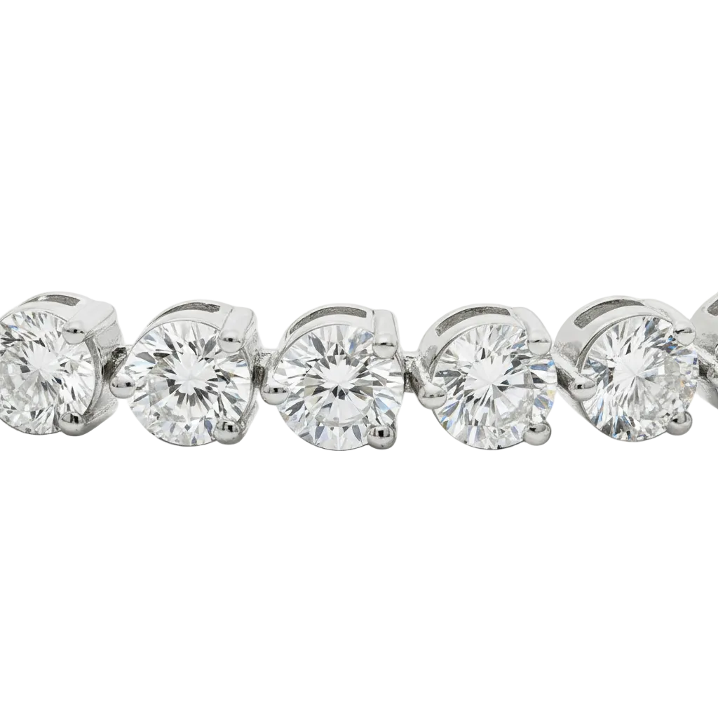 Elegant Three-Prong Diamond Tennis Bracelet