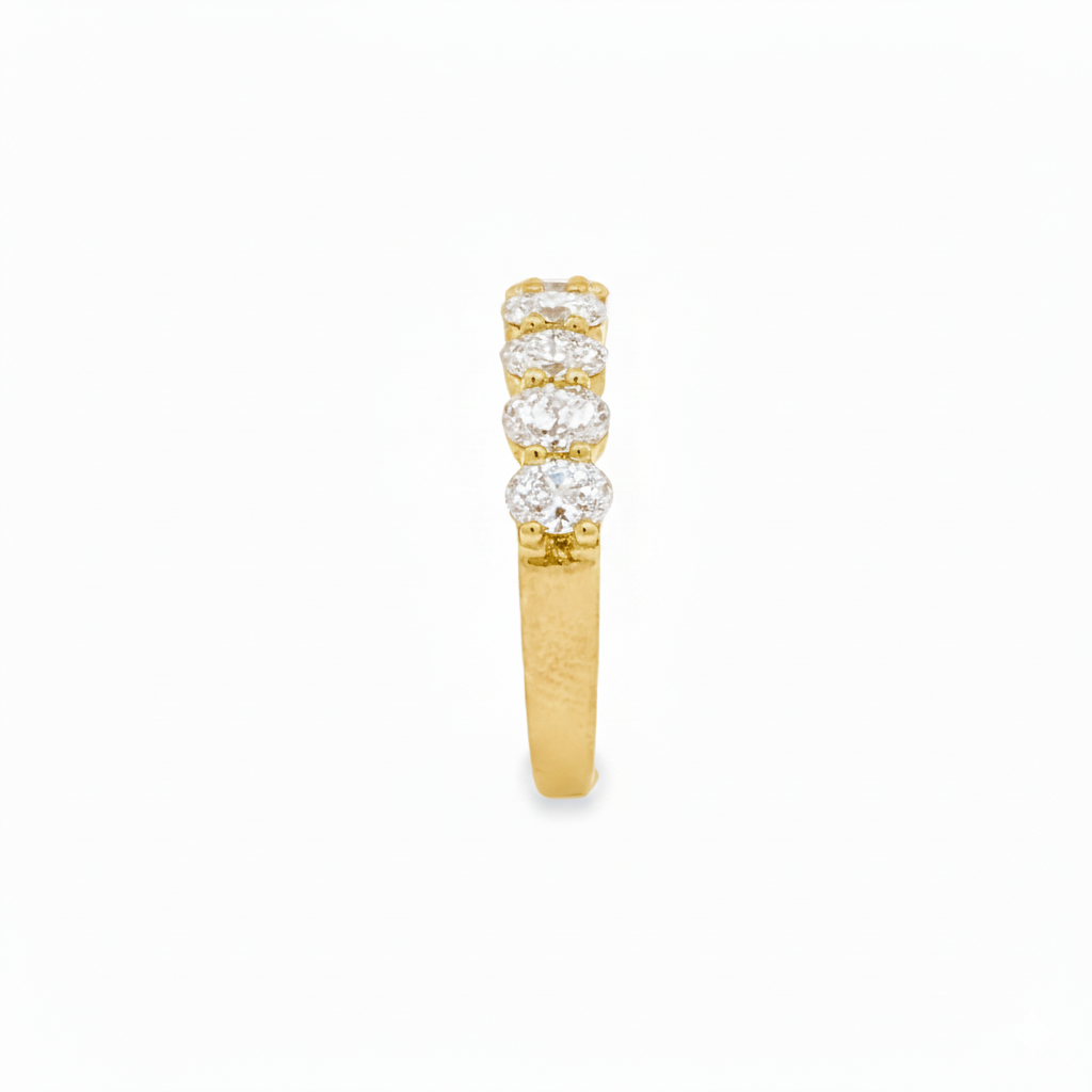 Oval Cut Half Eternity Ring
