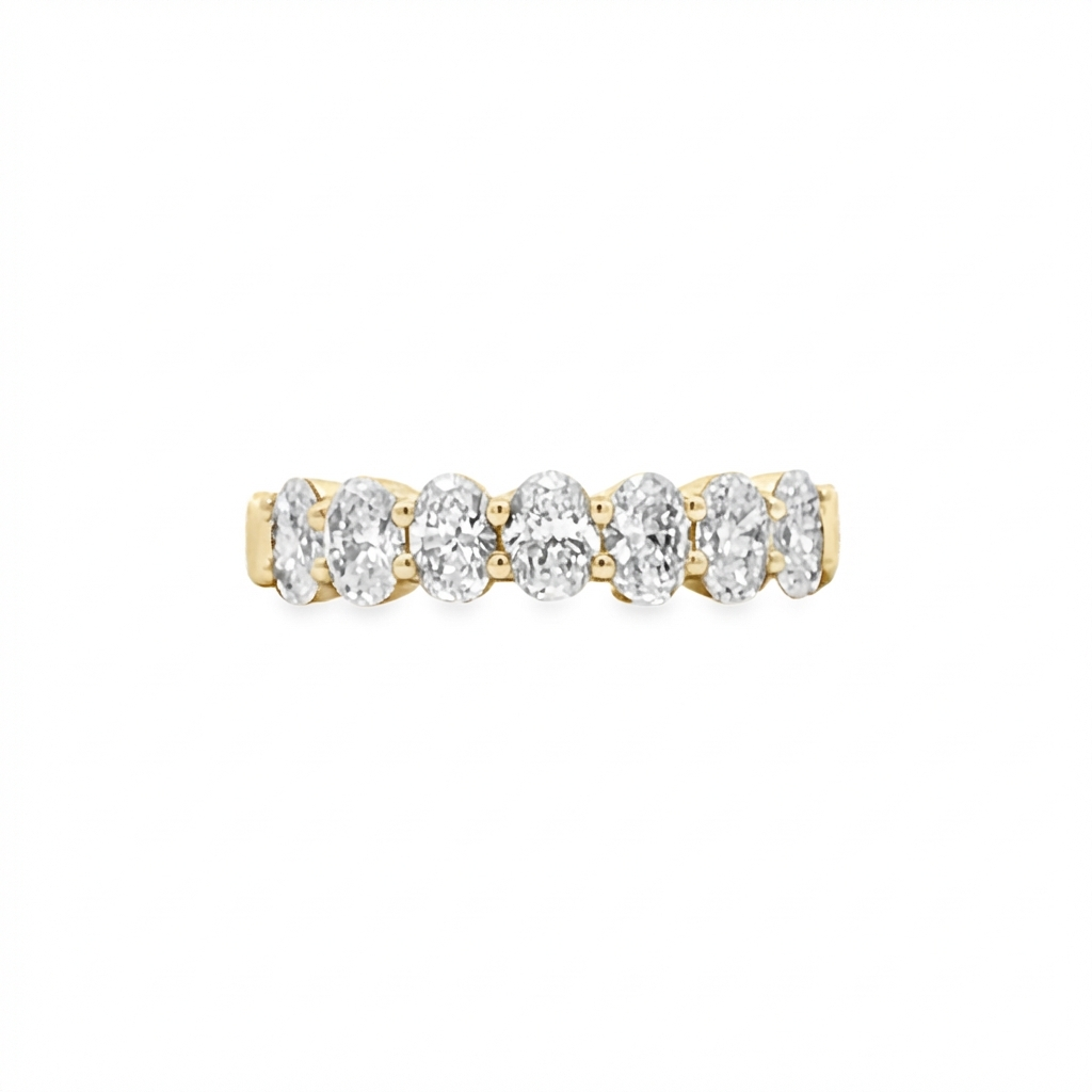 Oval Cut Half Eternity Ring